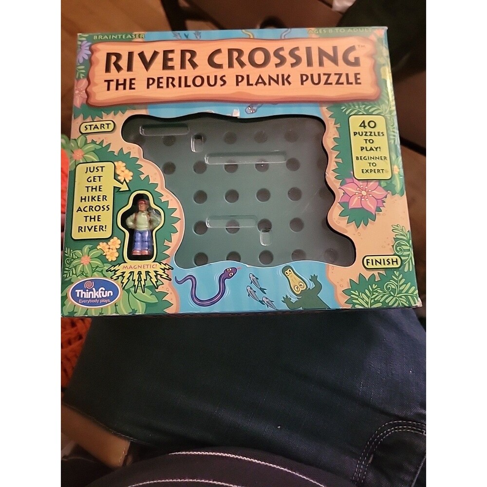 ThinkFun River Crossing Brainteaser Puzzle Two Sets Pieces Uncounted See Photos